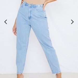 Riot Highwaisted Waistband Distressed Mom Jean